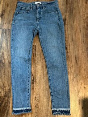 Loft Skinny Jeans w/Frayed Bottom